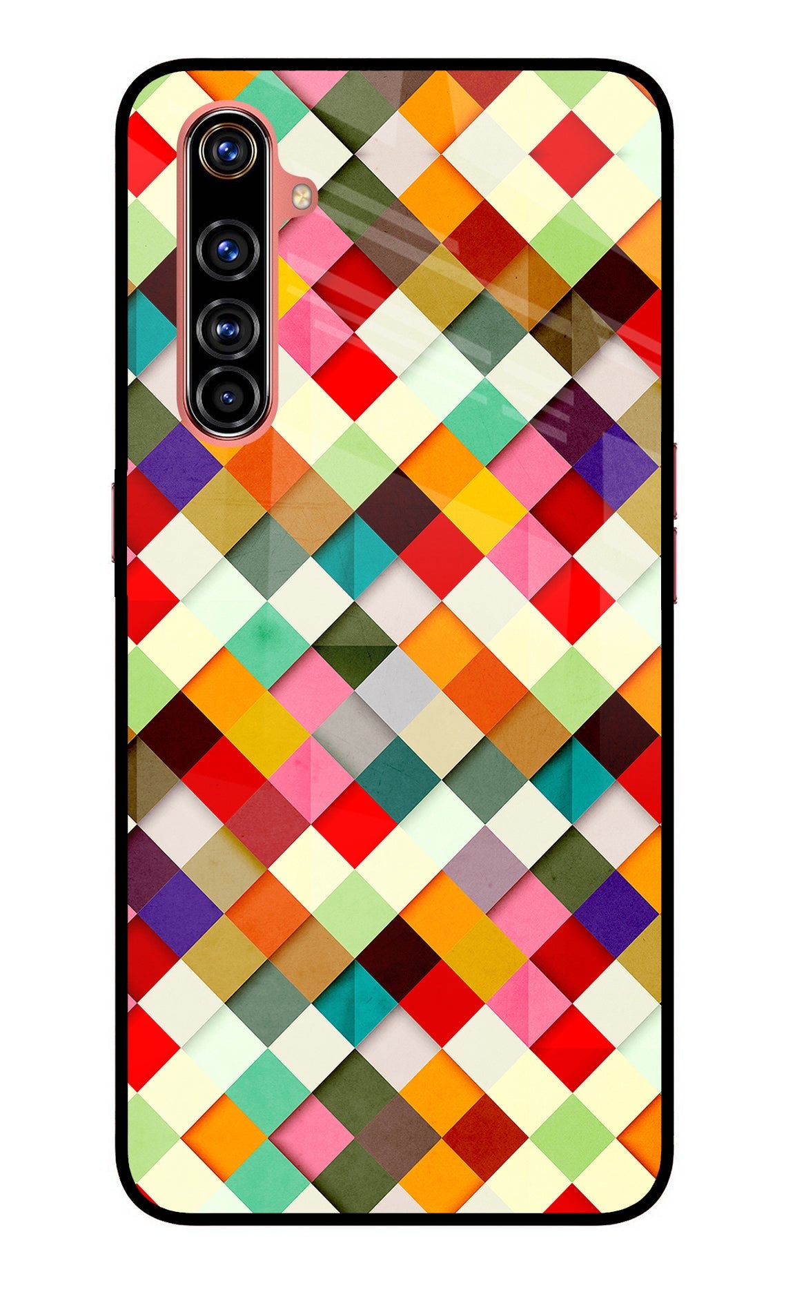 Geometric Abstract Colorful Realme X50 Pro Glass Case