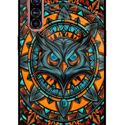 Angry Owl Art Realme X50 Pro Glass Case Back Cover by Casekaro