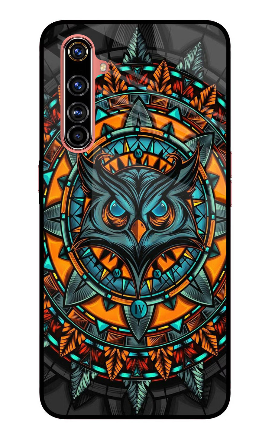 Angry Owl Art Realme X50 Pro Back Cover, Glass case