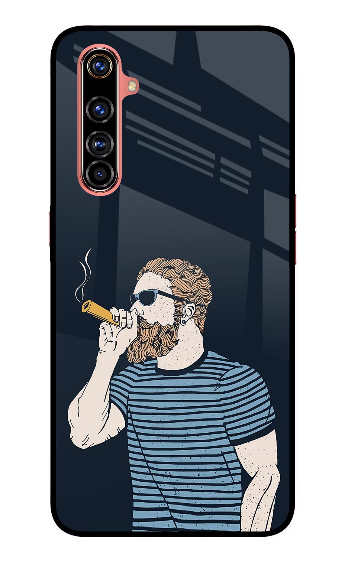 Smoking Realme X50 Pro Glass Case Back Cover by Casekaro