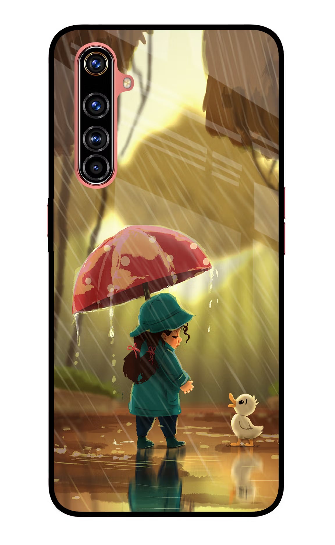 Rainy Day Realme X50 Pro Glass Case Back Cover by Casekaro