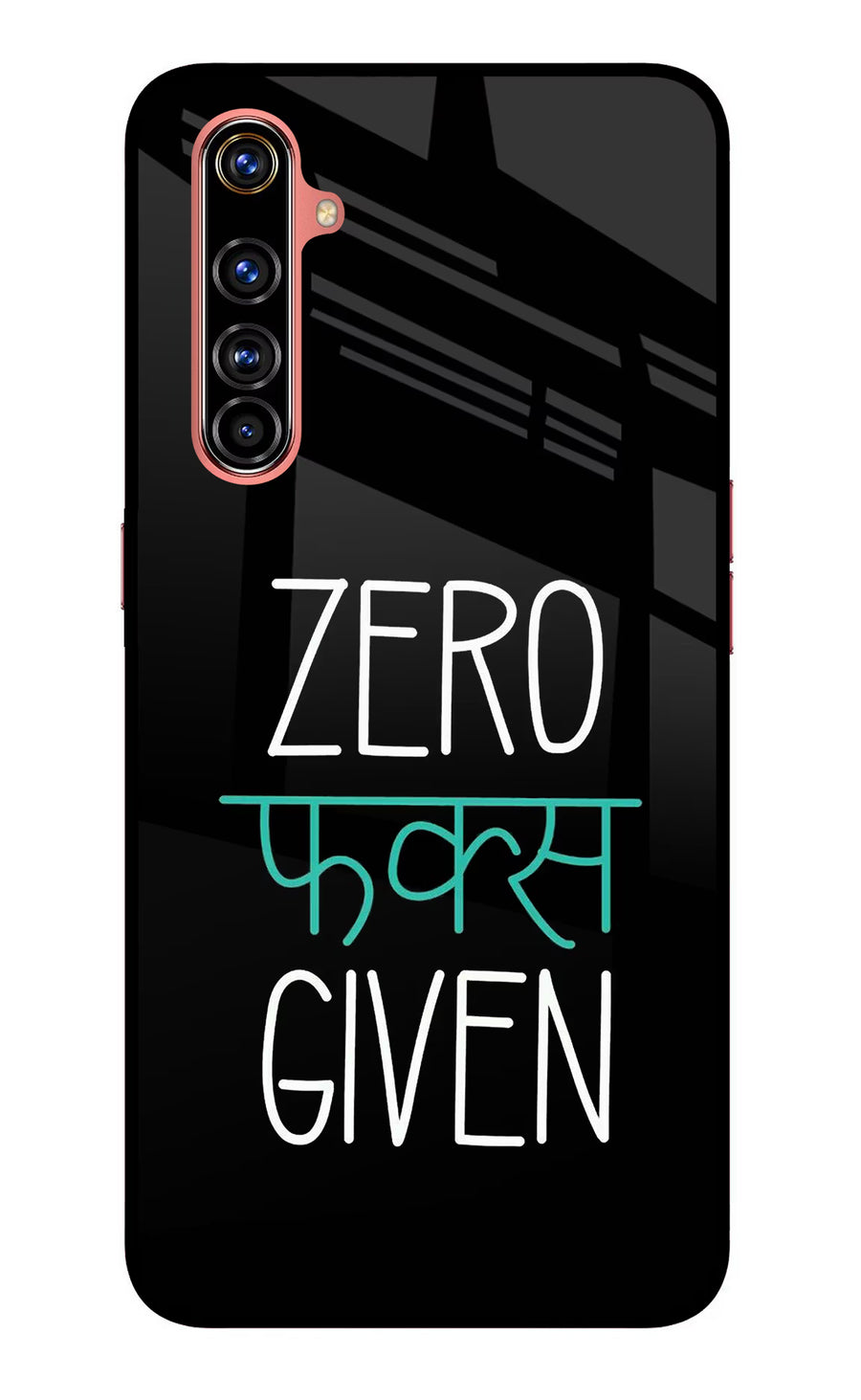 Zero Fucks Given Realme X50 Pro Back Cover, Glass case
