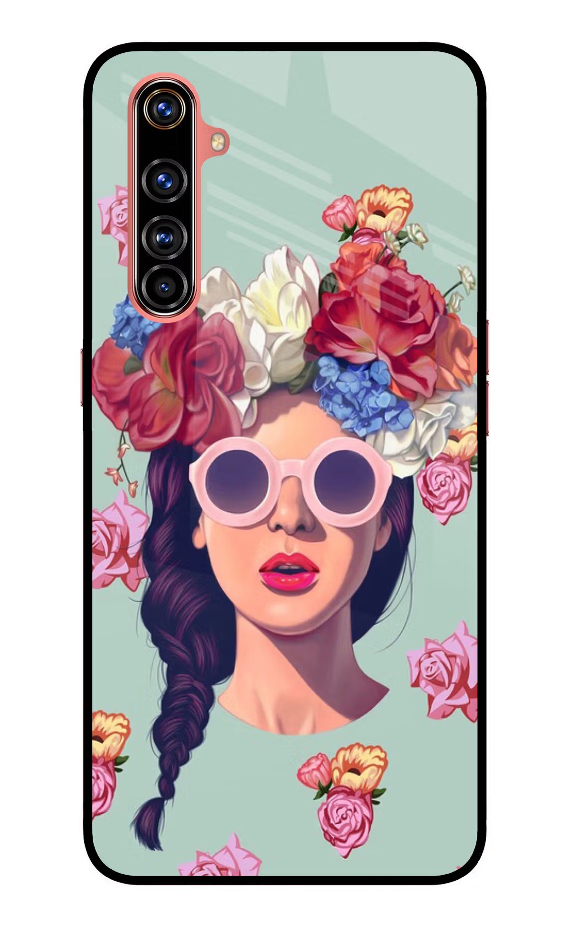 Pretty Girl Realme X50 Pro Glass Case Back Cover by Casekaro