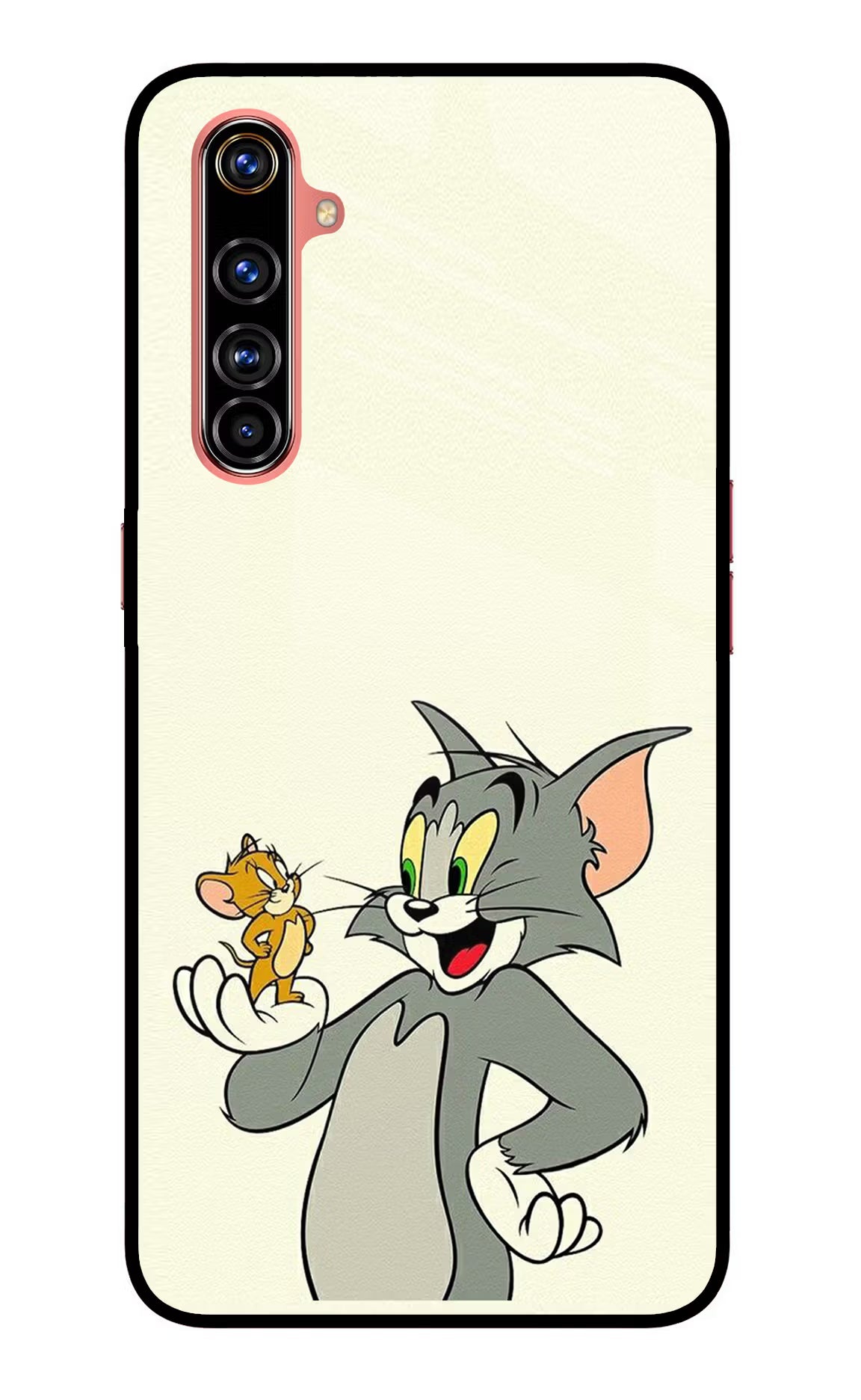 Tom & Jerry Realme X50 Pro Glass Case Back Cover by Casekaro
