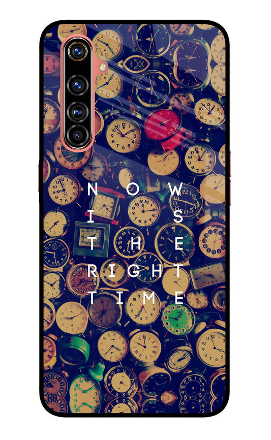 Now is the Right Time Quote Realme X50 Pro Glass Case