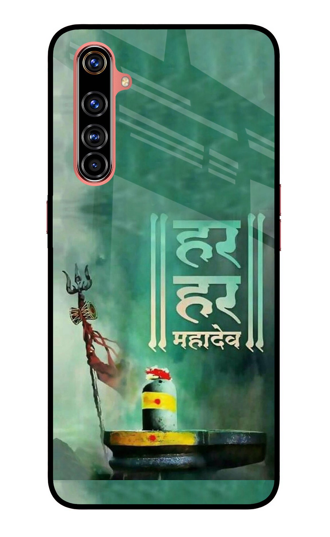 Har Har Mahadev Shivling Realme X50 Pro Glass Case