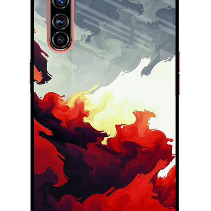 Fire Cloud Realme X50 Pro Glass Case Back Cover by Casekaro