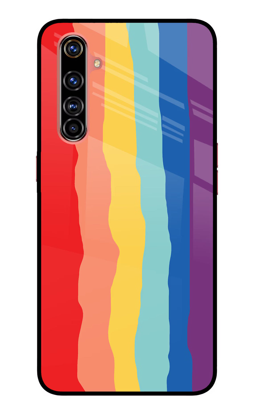 Rainbow Realme X50 Pro Back Cover, Glass case