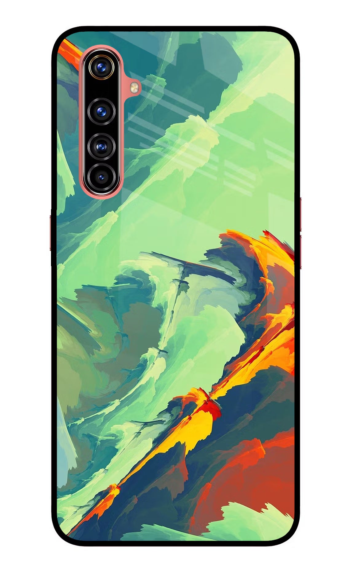 Paint Art Realme X50 Pro Glass Case Back Cover by Casekaro