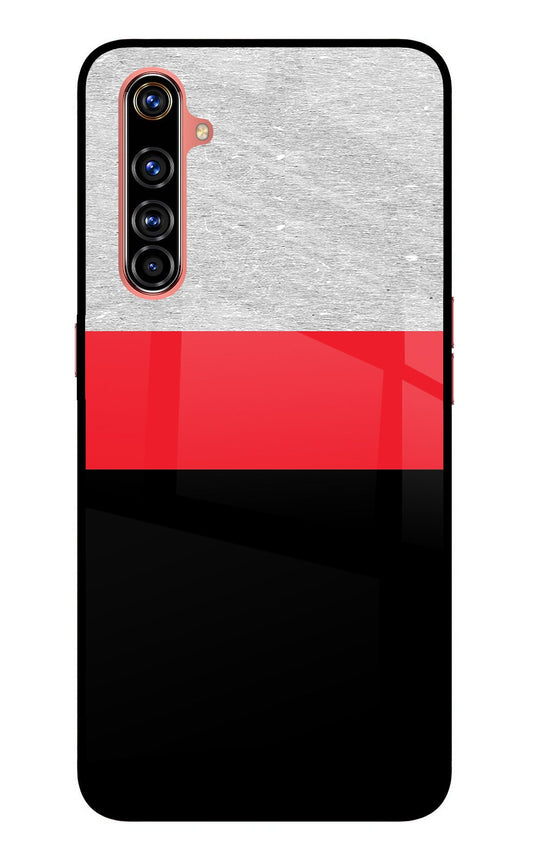 Tri Color Pattern Realme X50 Pro Glass Case