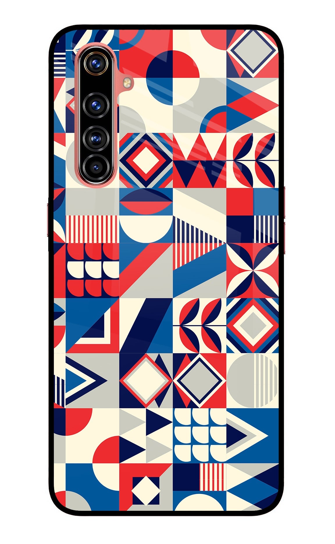 Colorful Pattern Realme X50 Pro Glass Case