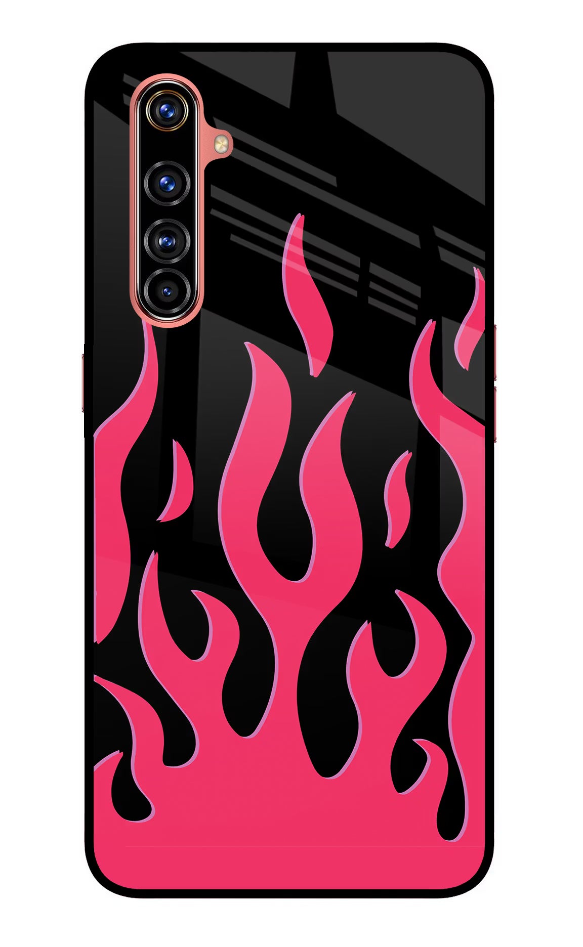 Fire Flames Realme X50 Pro Glass Case Back Cover by Casekaro