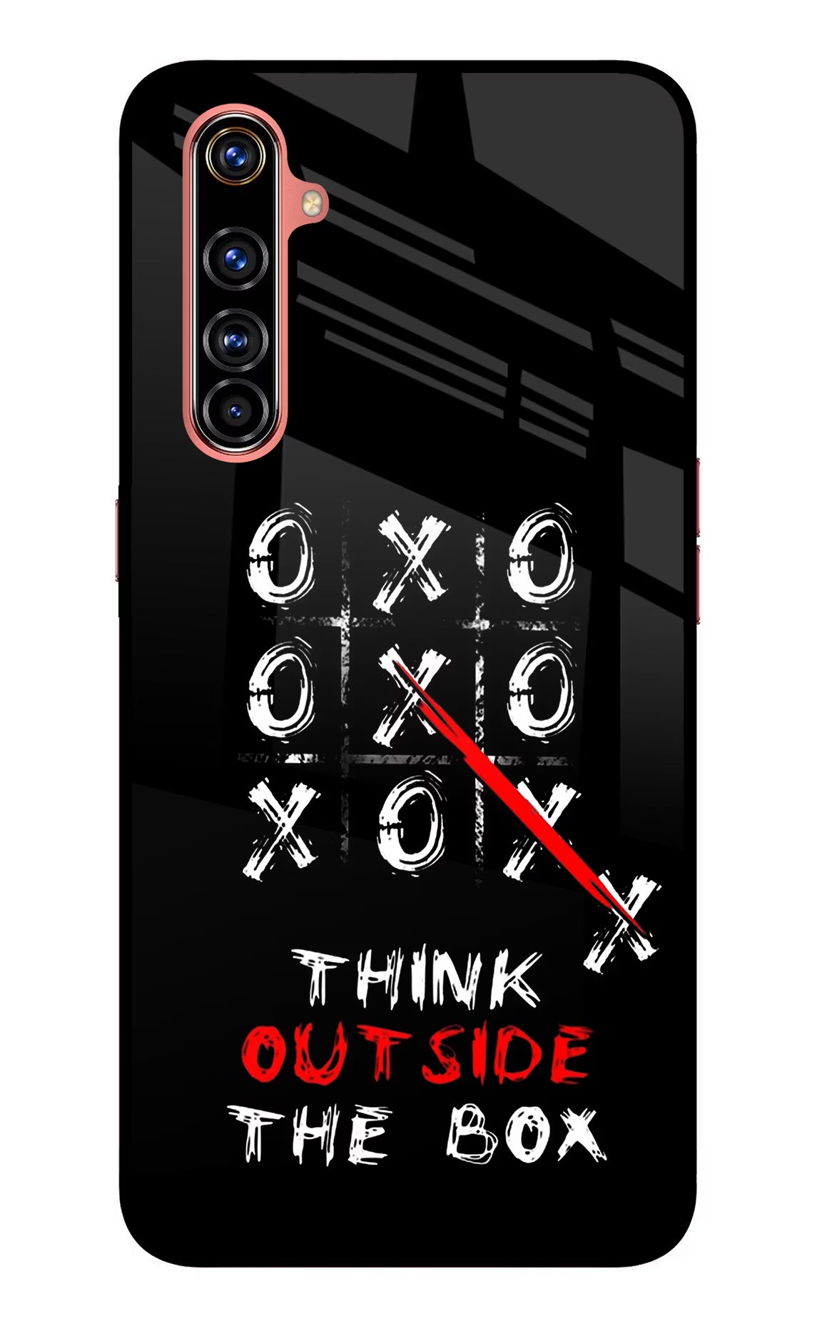 Think out of the BOX Realme X50 Pro Glass Case Back Cover by Casekaro