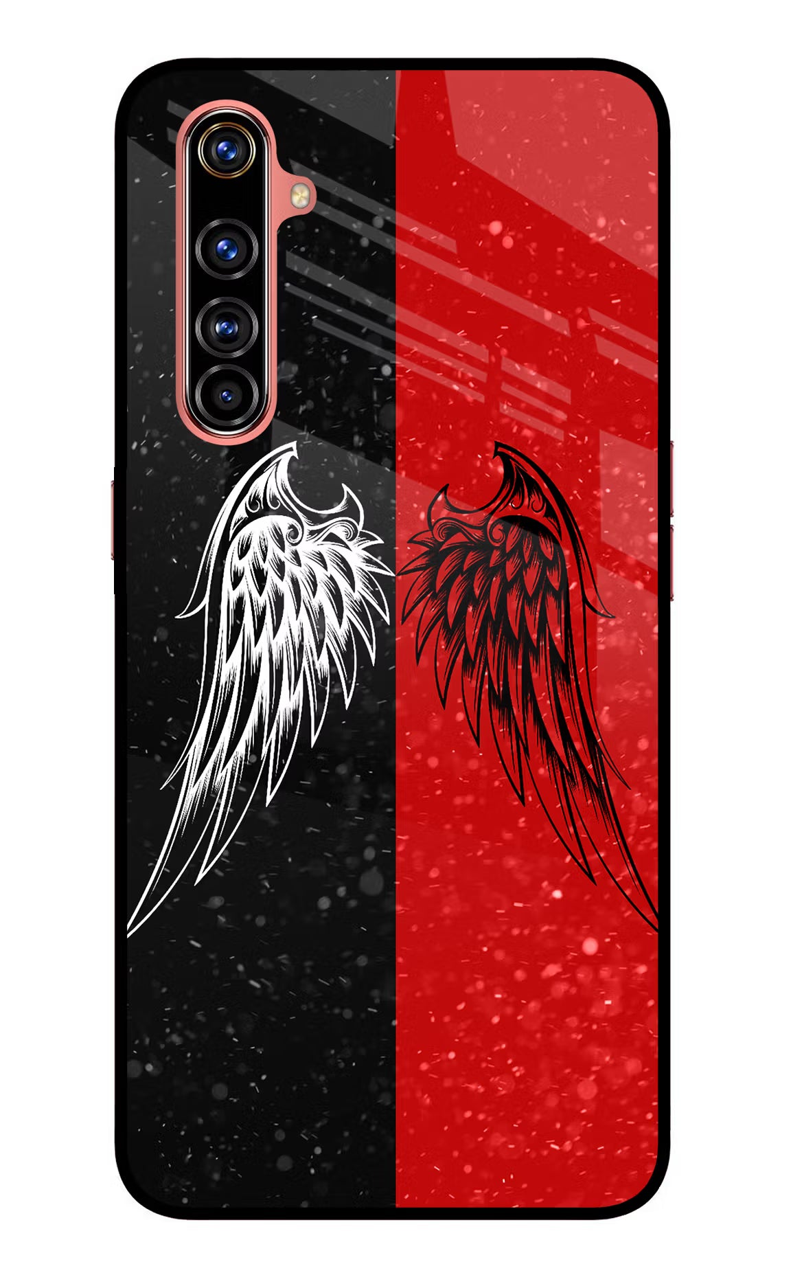 Wings Realme X50 Pro Glass Case Back Cover by Casekaro