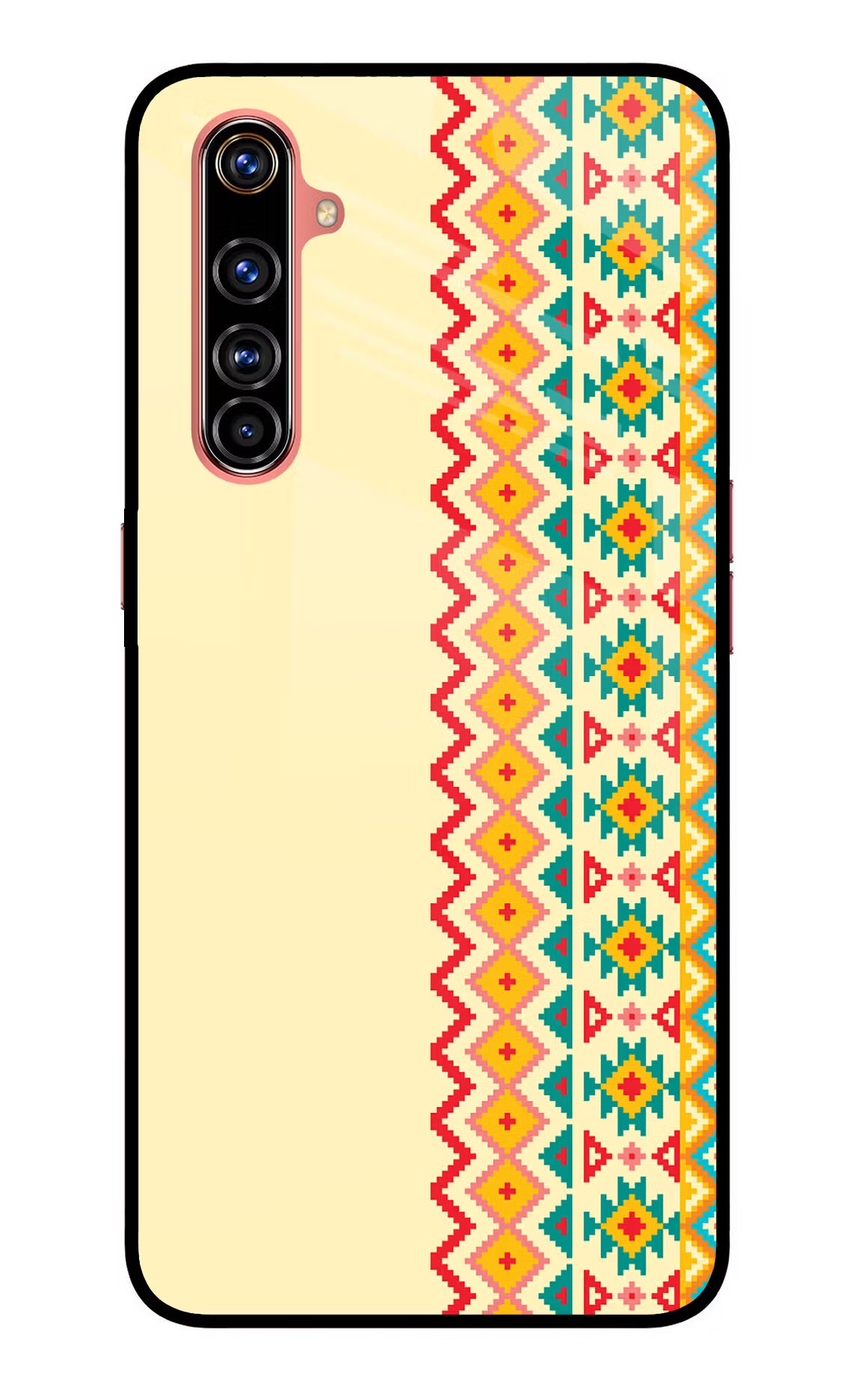 Ethnic Seamless Realme X50 Pro Glass Case Back Cover by Casekaro