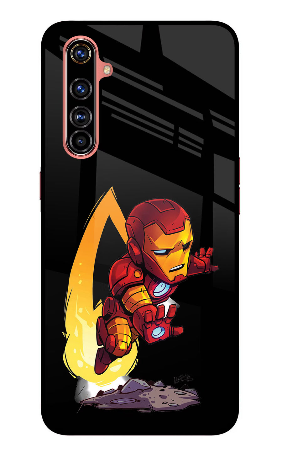 IronMan Realme X50 Pro Back Cover, Glass case