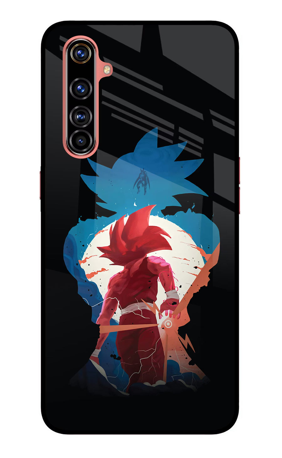 Goku Realme X50 Pro Back Cover, Glass case