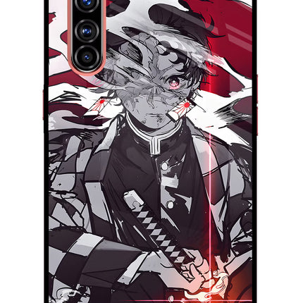 Demon Slayer Realme X50 Pro Glass Case Back Cover by Casekaro
