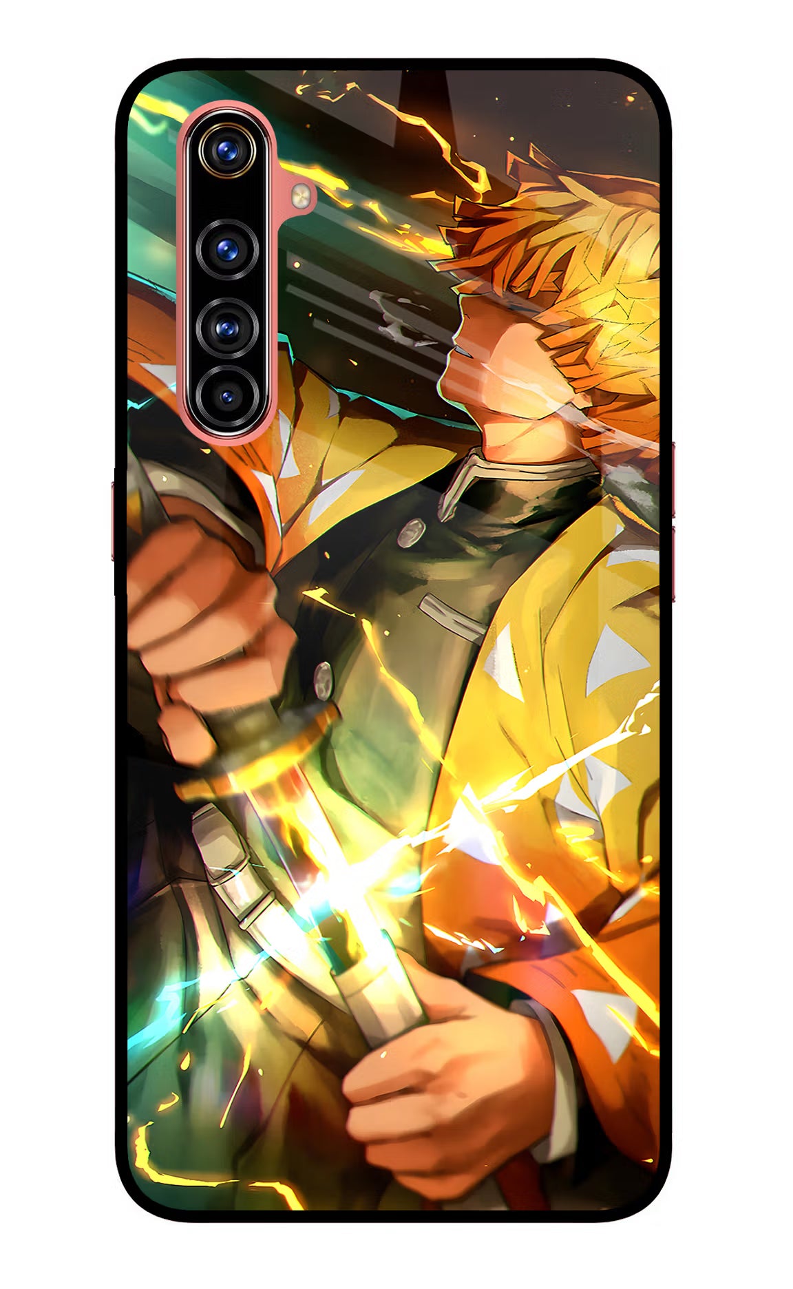 Demon Slayer Realme X50 Pro Glass Case Back Cover by Casekaro