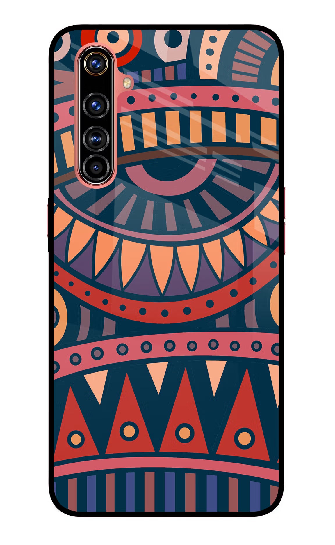 African Culture Design Realme X50 Pro Glass Case Back Cover by Casekaro