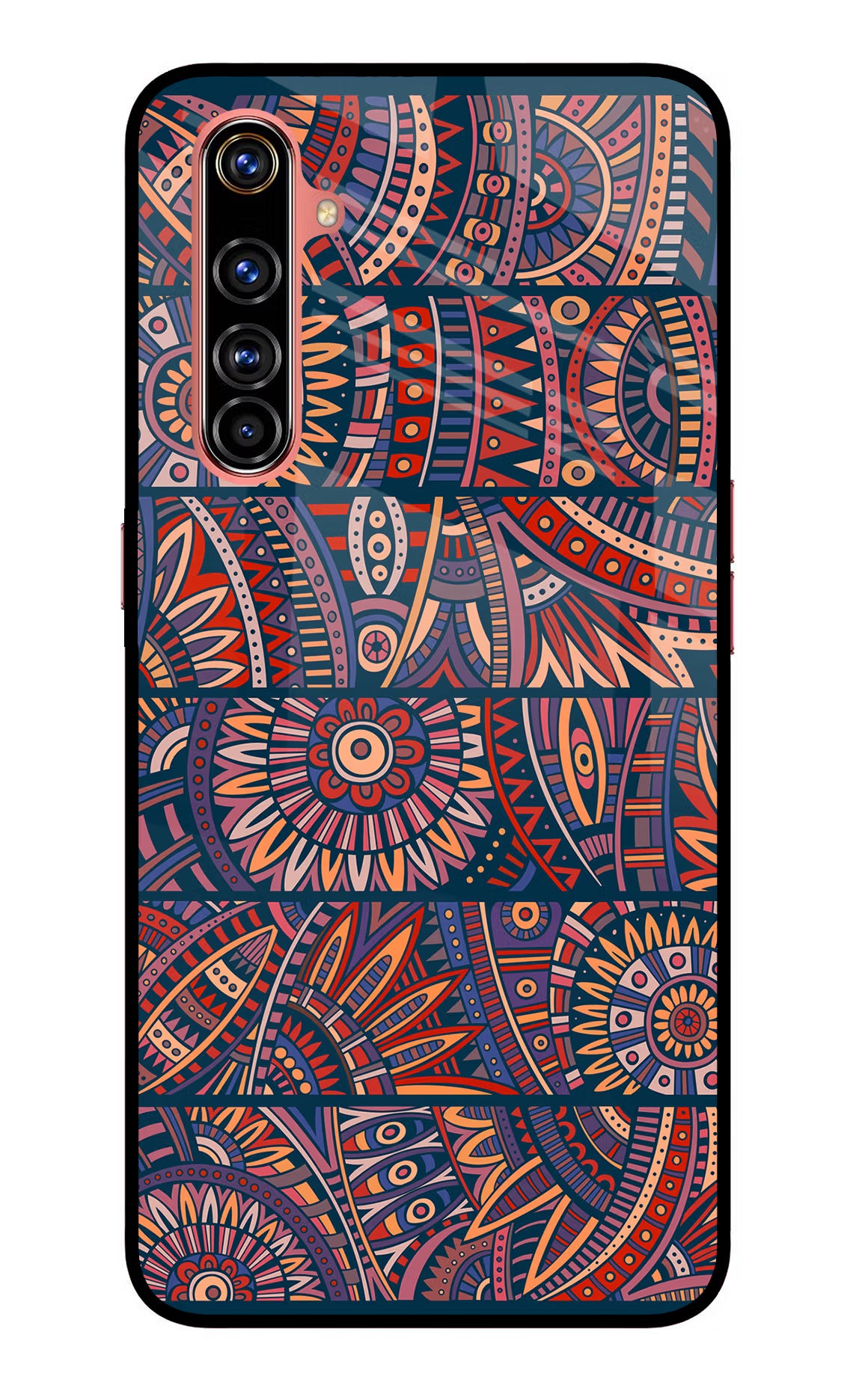 African Culture Design Realme X50 Pro Glass Case Back Cover by Casekaro