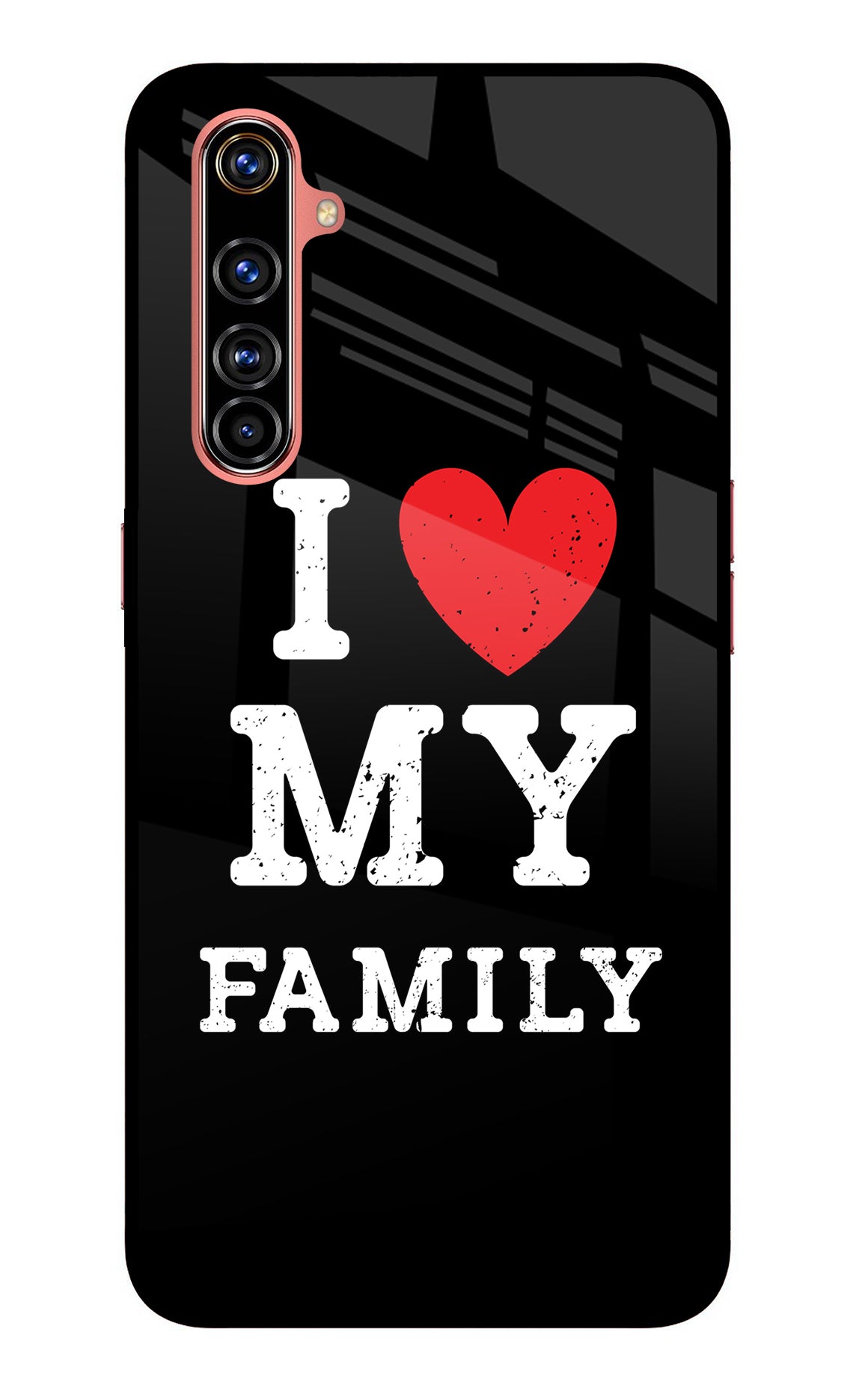 I Love My Family Realme X50 Pro Glass Case