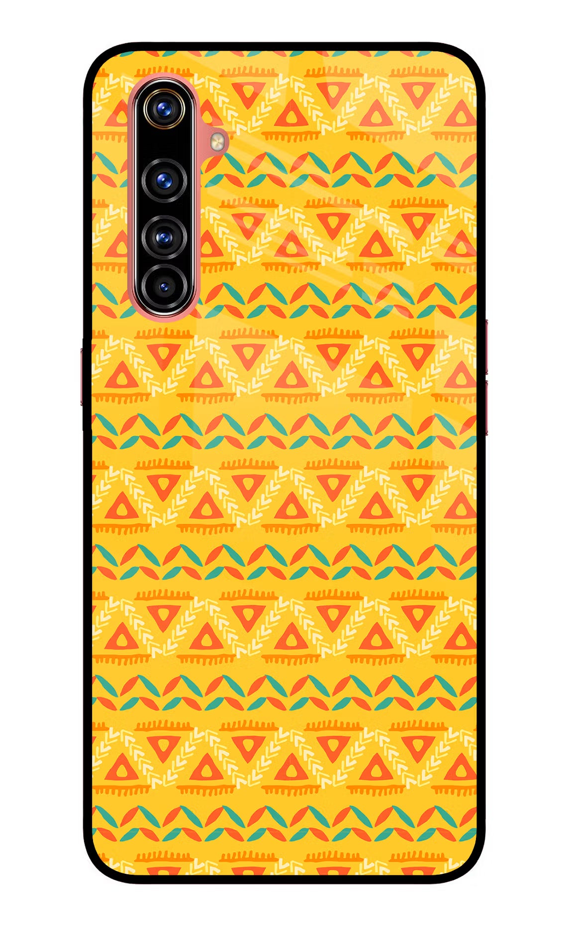 Tribal Pattern Realme X50 Pro Glass Case Back Cover by Casekaro