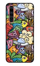 Veggie Doodle Realme X50 Pro Glass Case Back Cover by Casekaro