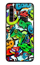Game Doodle Realme X50 Pro Glass Case Back Cover by Casekaro