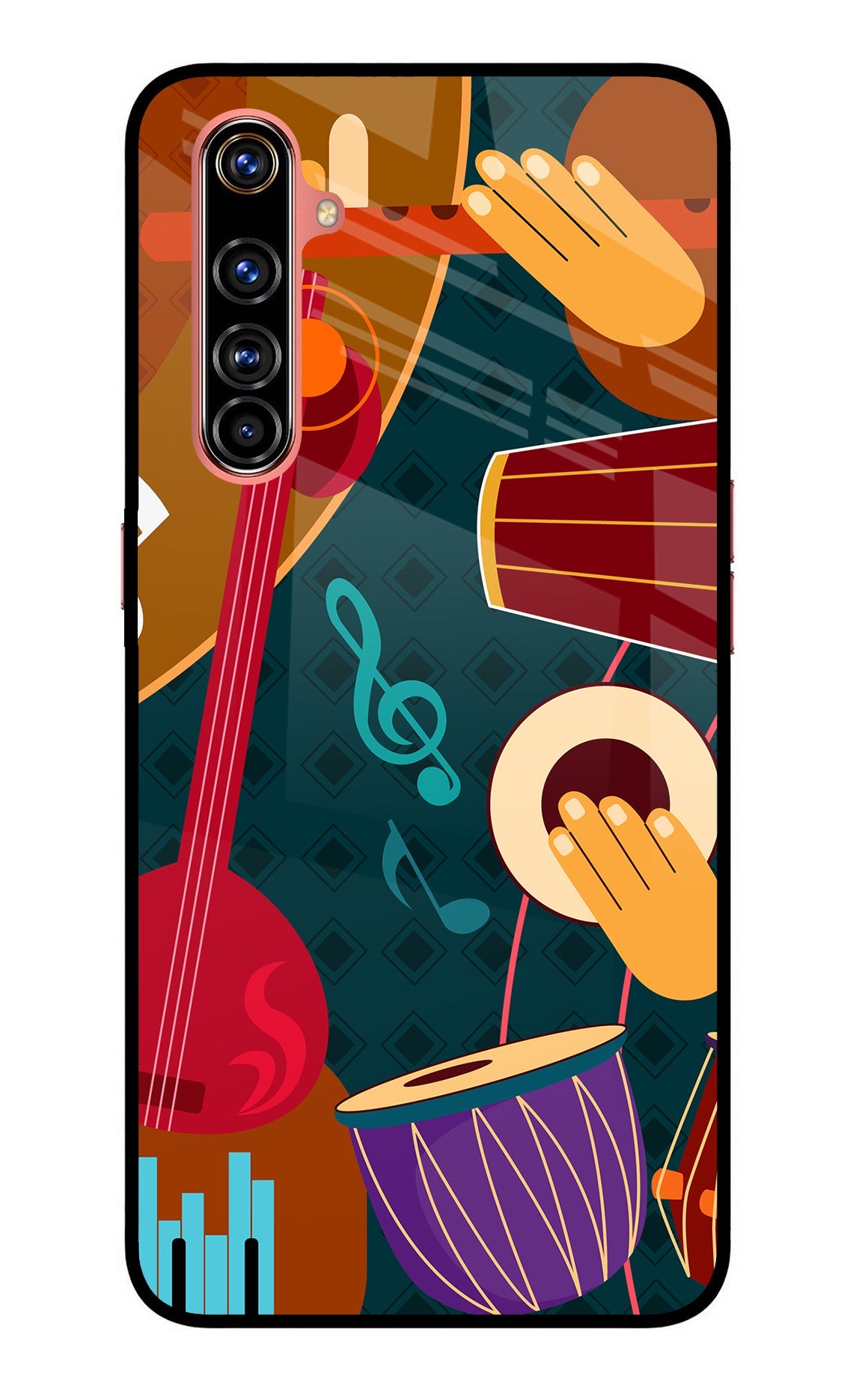 Music Instrument Realme X50 Pro Glass Case