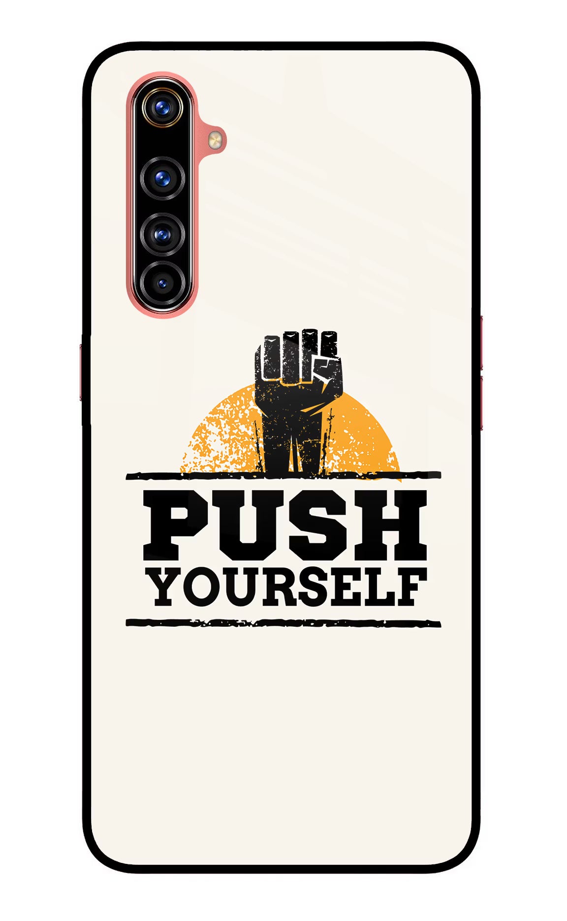 Push Yourself Realme X50 Pro Glass Case Back Cover by Casekaro