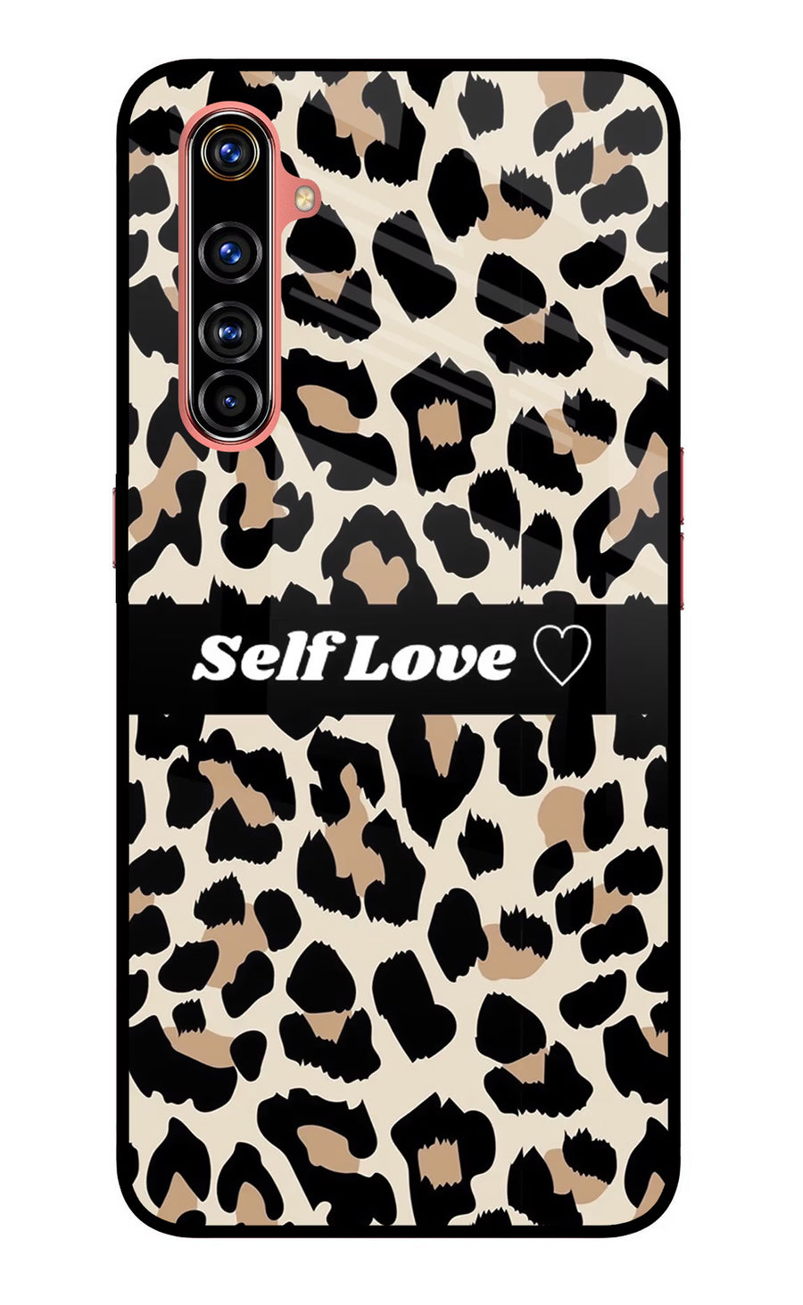 Leopard Print Self Love Realme X50 Pro Back Cover, Glass case