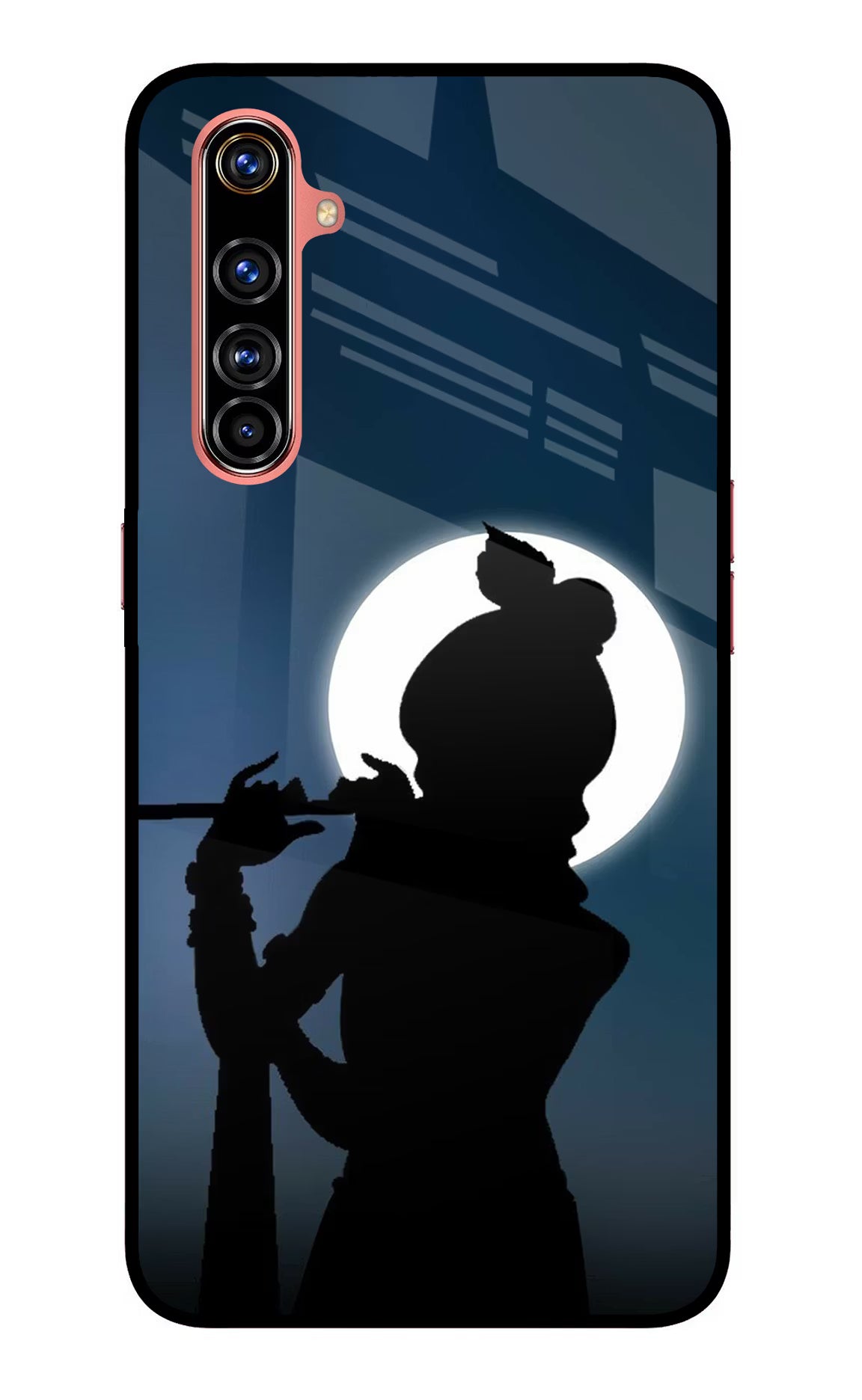 Shri Krishna Silhouette Realme X50 Pro Glass Case Back Cover by Casekaro