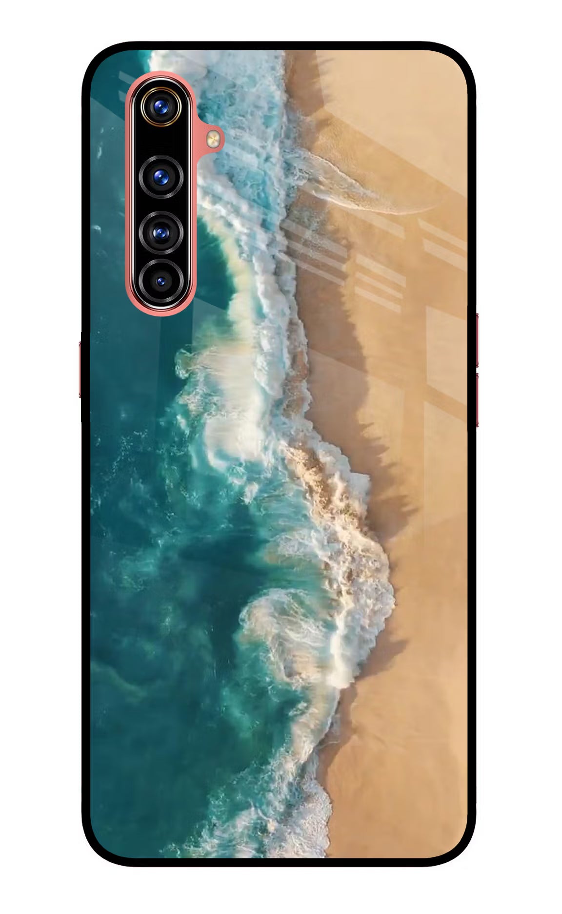 Ocean Beach Realme X50 Pro Glass Case Back Cover by Casekaro