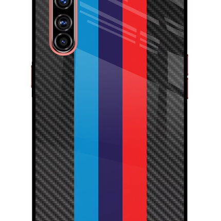 BMW Stripes Pattern Realme X50 Pro Glass Case Back Cover by Casekaro