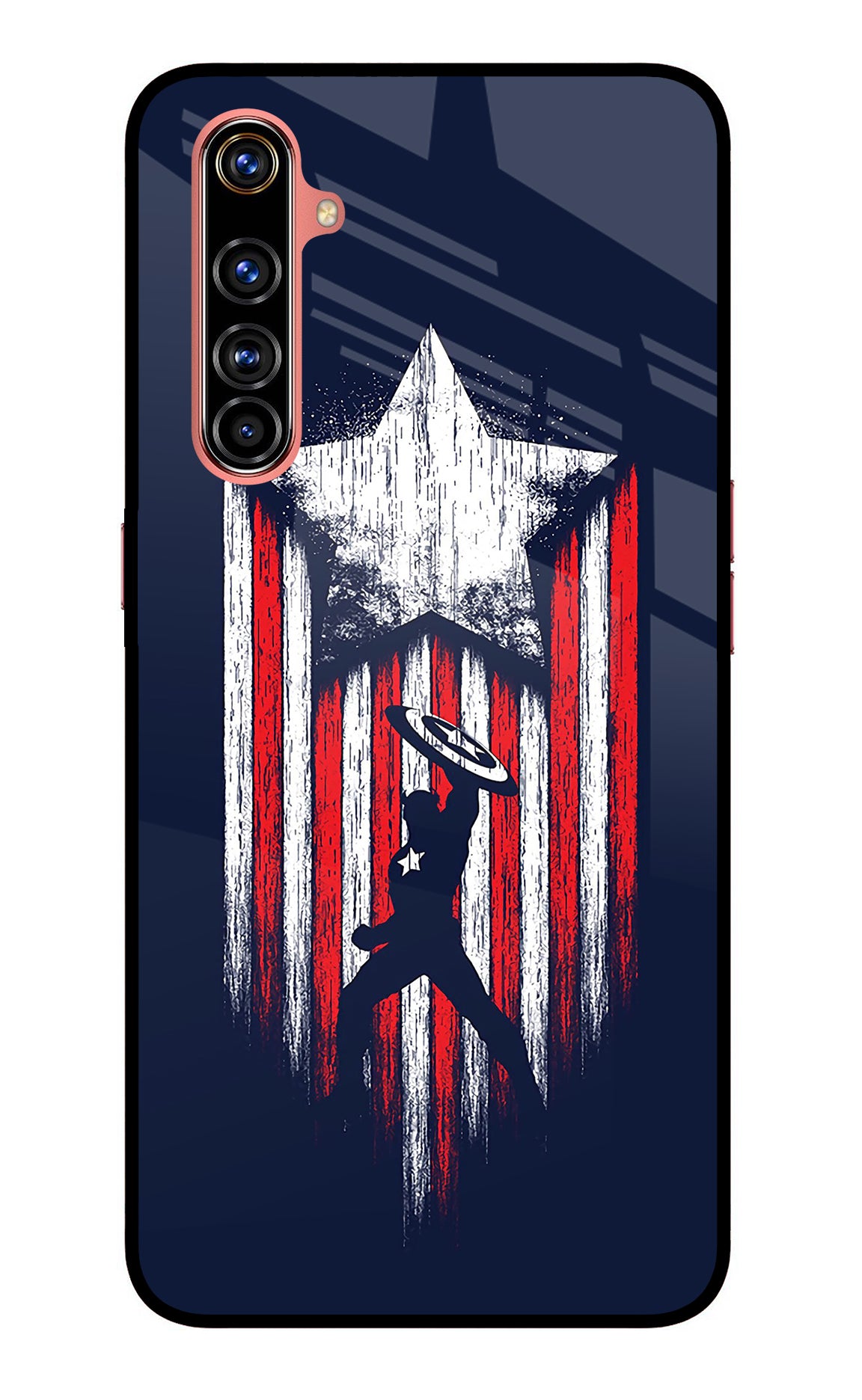 Captain America Marvel Art Realme X50 Pro Glass Case