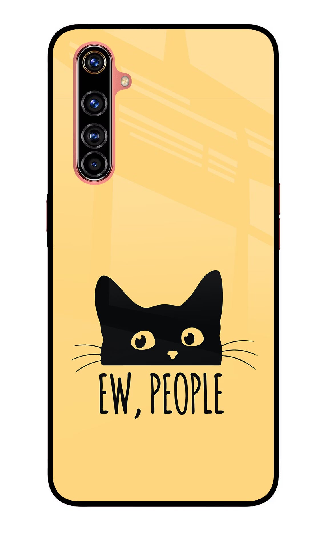 Ew People Catitude Realme X50 Pro Glass Case Back Cover by Casekaro
