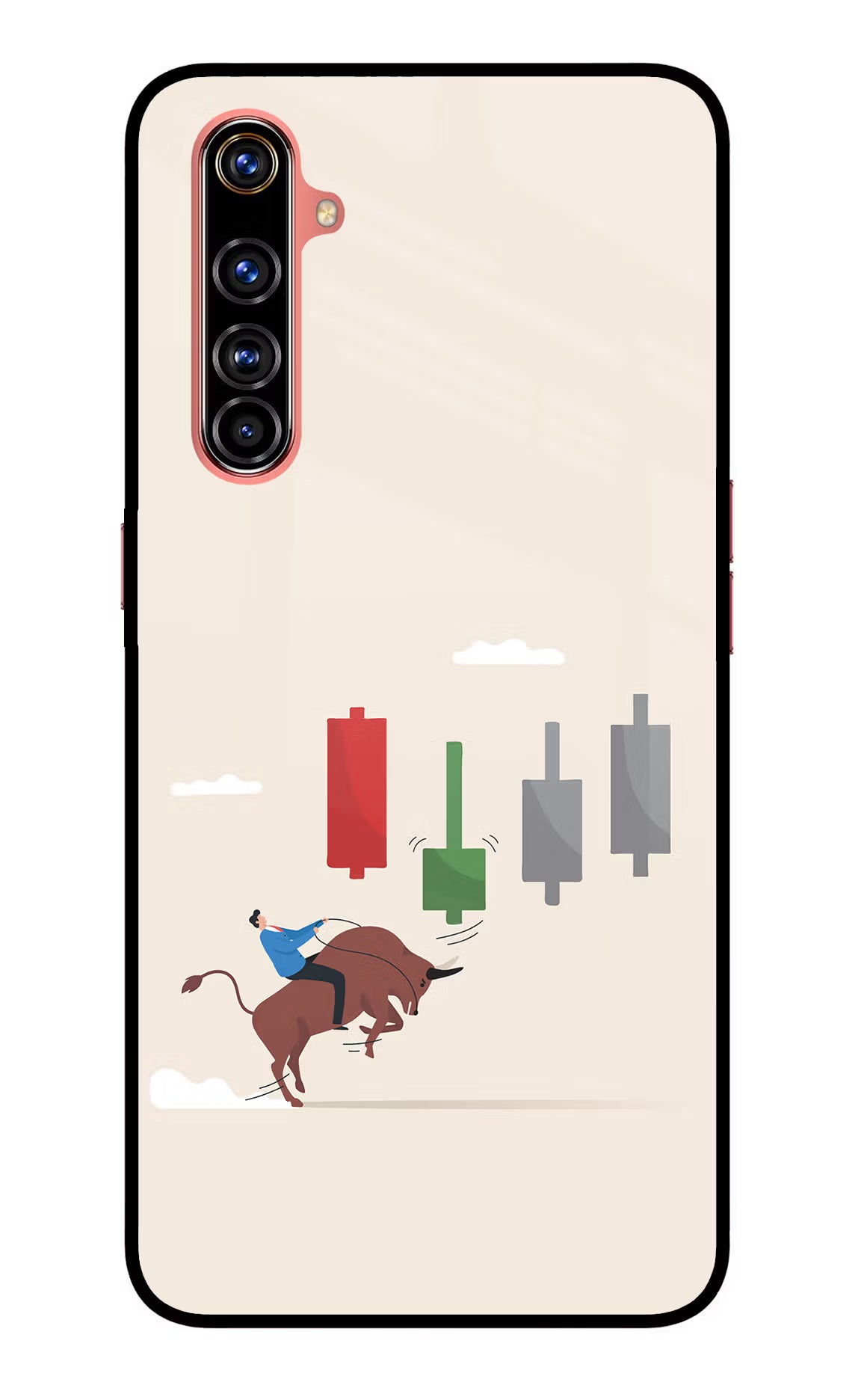 Bull Trading Momentum Realme X50 Pro Glass Case