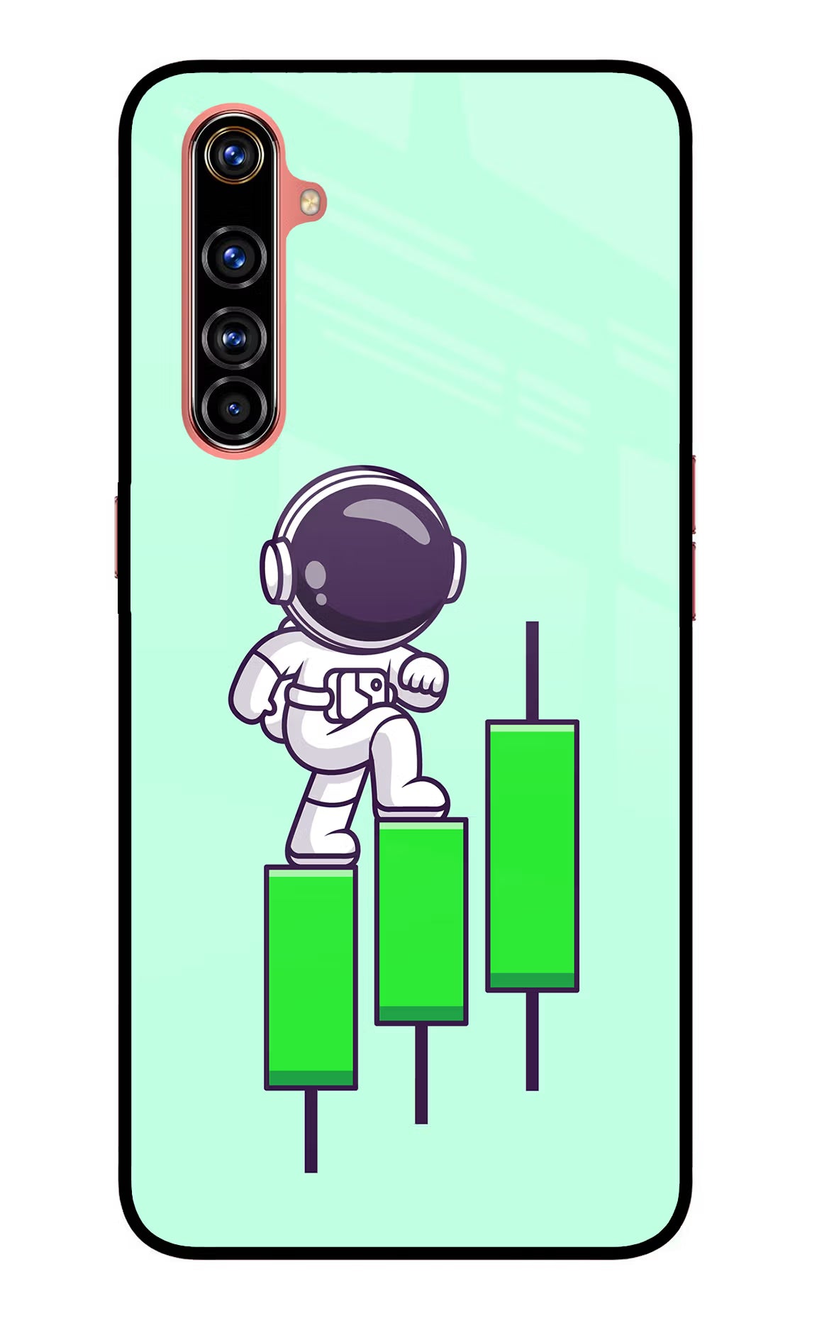 Astronaut Trader Realme X50 Pro Glass Case