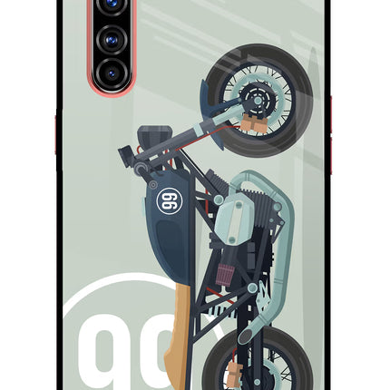 Classic Cafe Racer 99 Realme X50 Pro Glass Case Back Cover by Casekaro