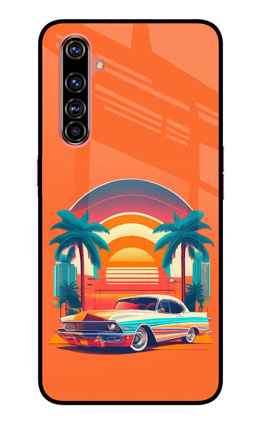 Palm Drive 80s Realme X50 Pro Glass Case