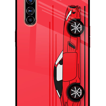 Red Velocity Realme X50 Pro Glass Case