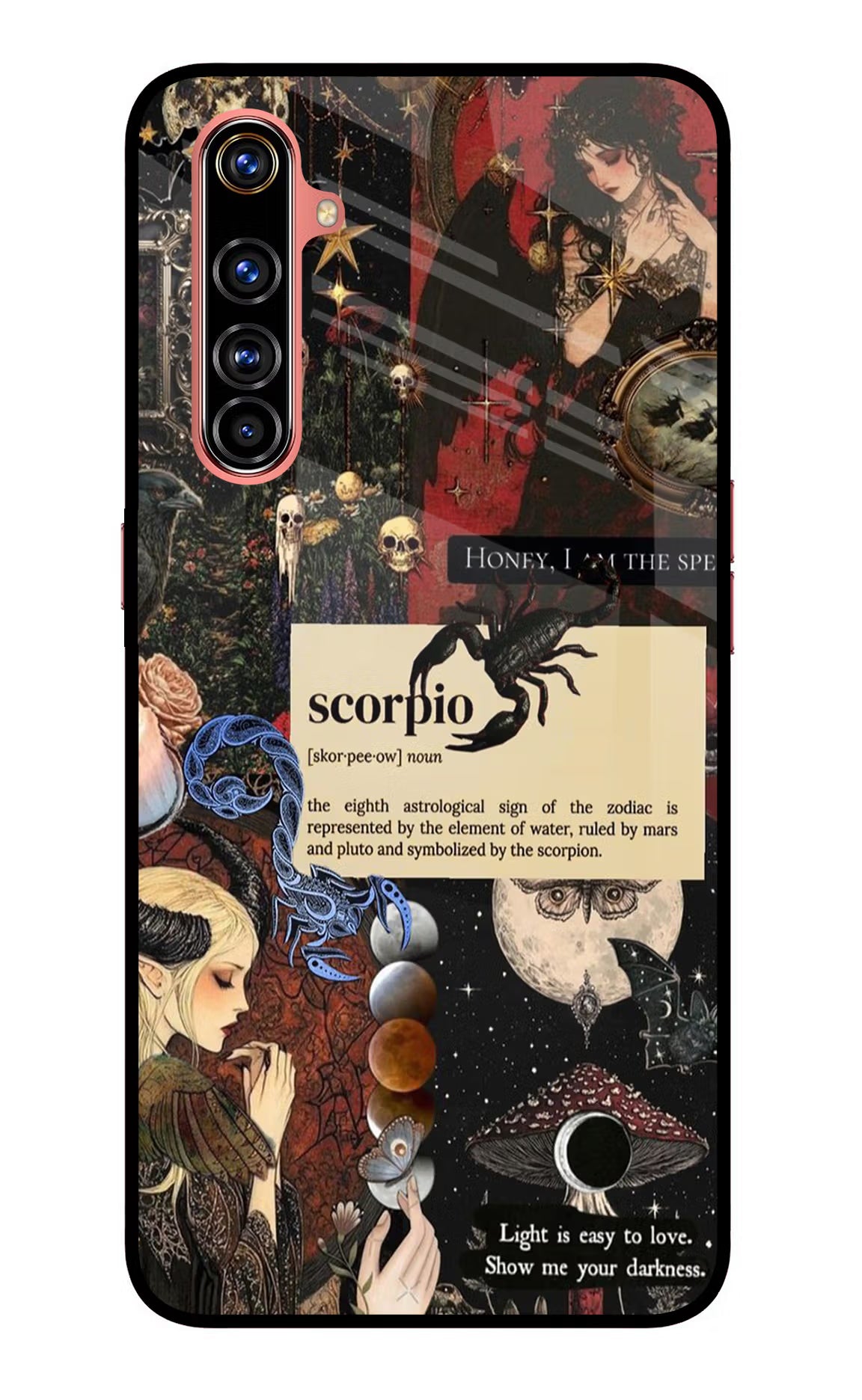 Scorpio Zodiac Realme X50 Pro Glass Case Back Cover by Casekaro