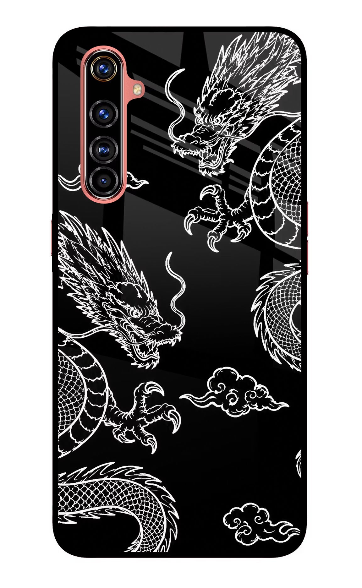 Twin Dragons Realme X50 Pro Glass Case Back Cover by Casekaro
