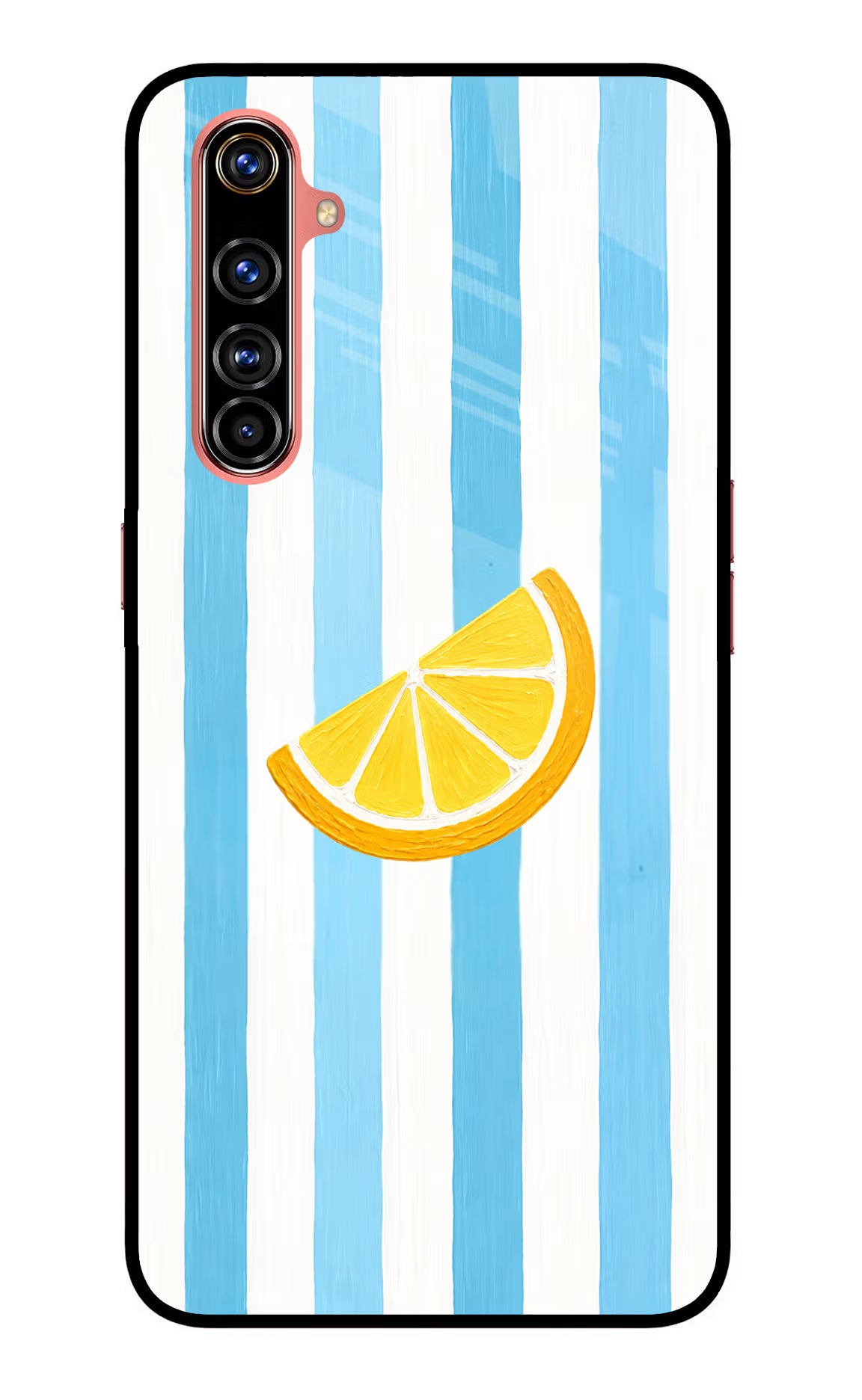Summer Lemon Realme X50 Pro Glass Case Back Cover by Casekaro