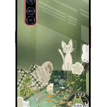 Aesthetic anime Realme X50 Pro Glass Case
