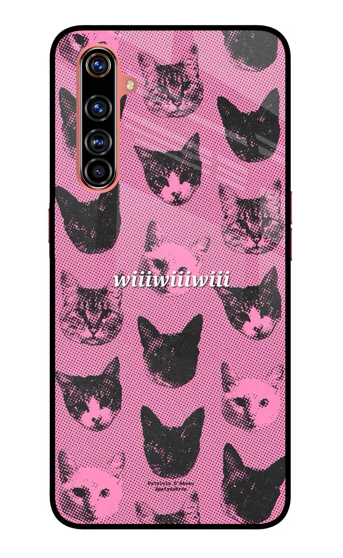 Pink Cats Realme X50 Pro Glass Case