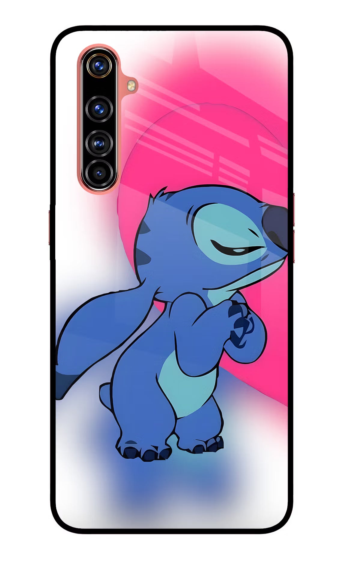 Stitch Hug Realme X50 Pro Glass Case