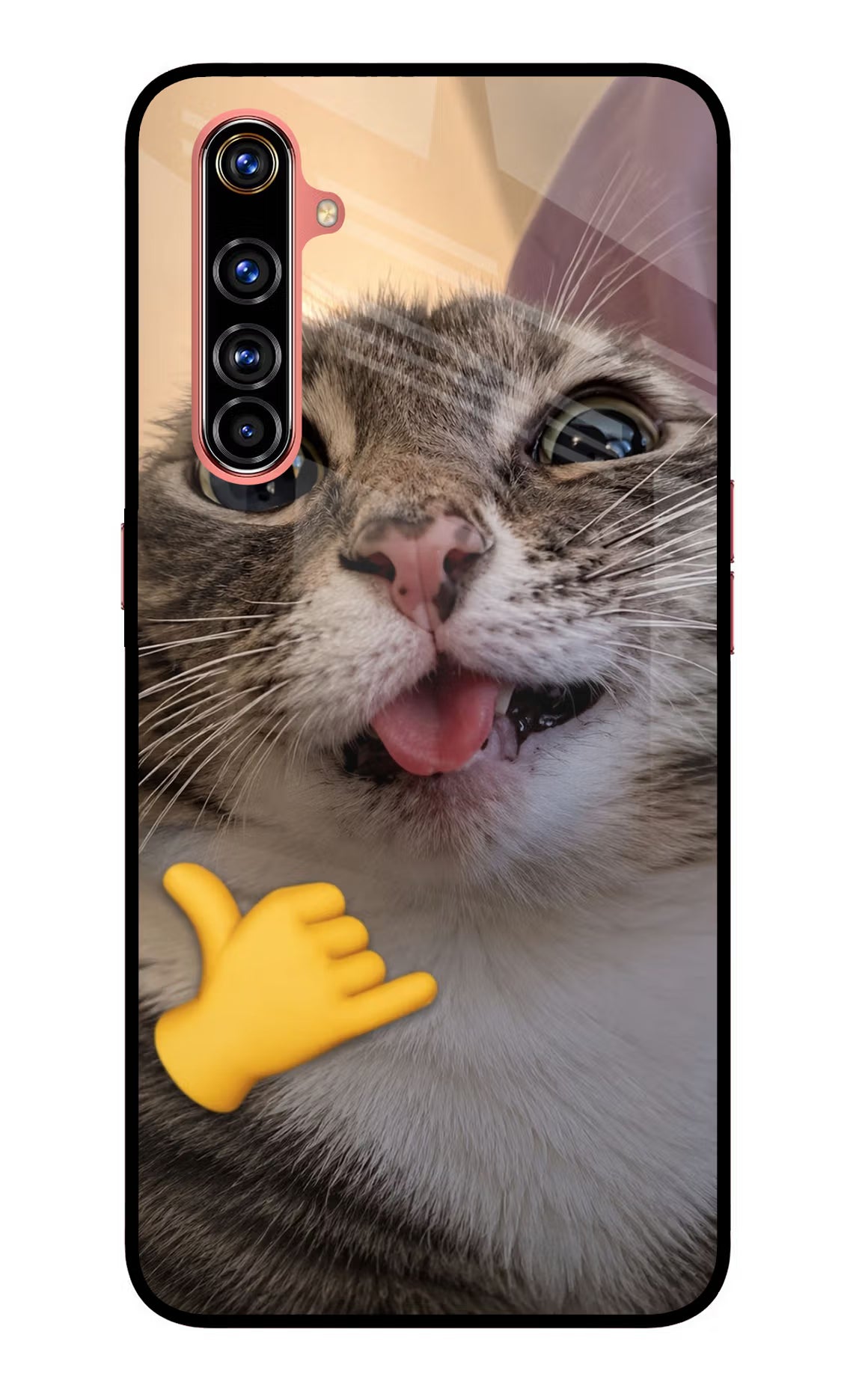 Silly Cat Call Realme X50 Pro Glass Case