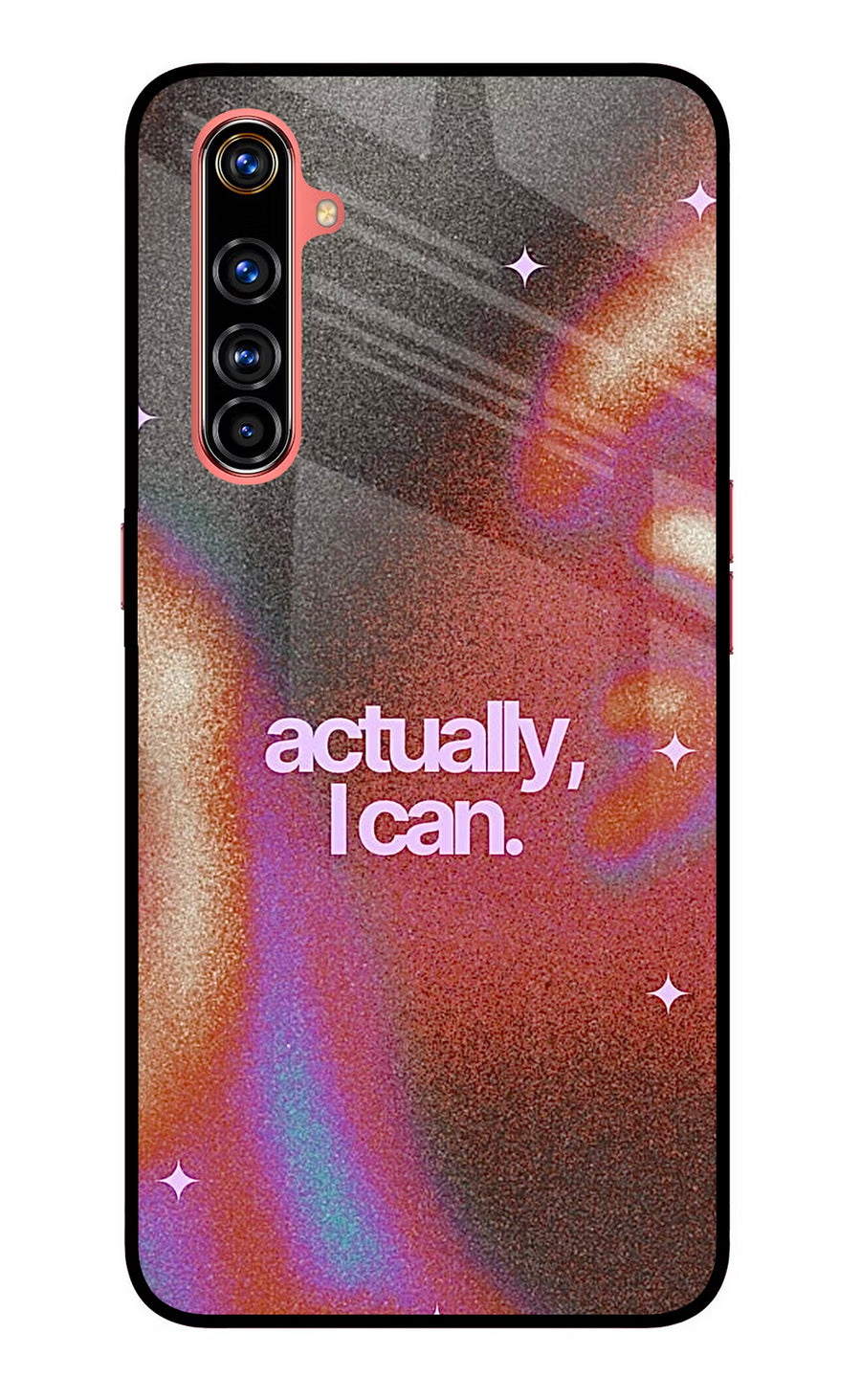Pink Aura Realme X50 Pro Back Cover, Glass case